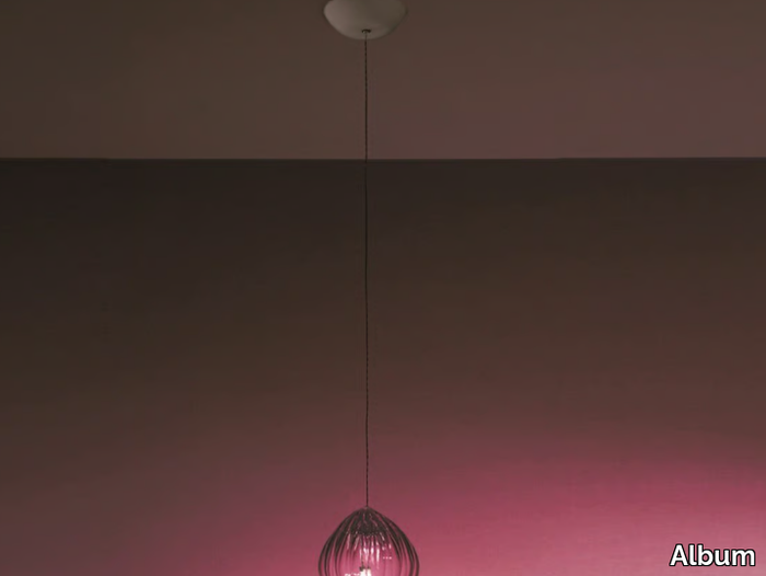 MINI X1 LILIUM - LED Borosilicate glass pendant lamp _ Album