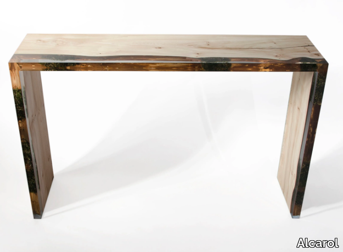 TRAIL ONE SIDE - Rectangular solid wood console table _ Alcarol