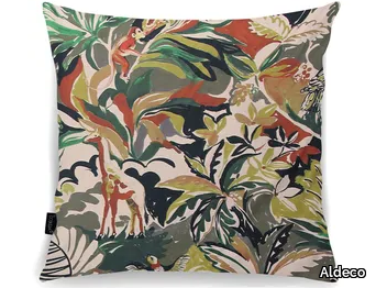 BOTANICAL DREAM Tropical Sunset - Square cushion with floral pattern _ Aldeco