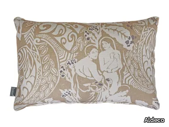 DEMOISELLES IN/OUTDOOR FR Sable Nature - Rectangular motif cushion _ Aldeco