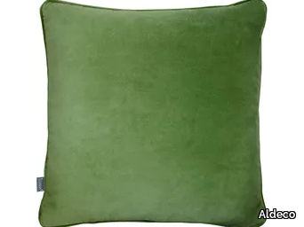 HOPE VELVET EASY CLEAN FR Eden Green - Square solid-color cushion _ Aldeco