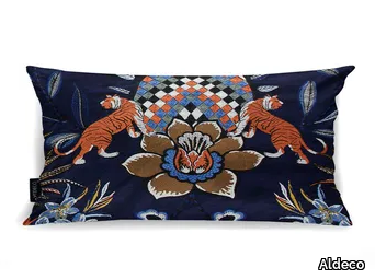 MIRABILLIS Blue Dream - Rectangular cushion with floral pattern _ Aldeco