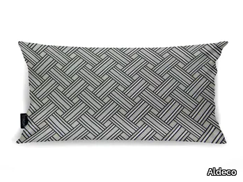 ON WEAVING Gray Oyster - Geometric rectangular cushion _ Aldeco