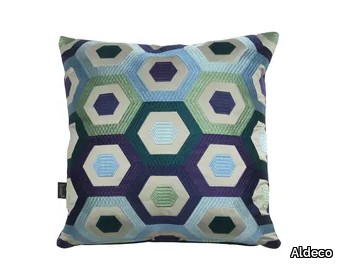 RHAPSODY Blue Mood - Square geometric cushion _ Aldeco