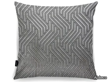 MODERNIST JACQUARD VELVET Greige - Square cushion _ Aldeco