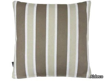 CABANA Natural Linen - Striped square cushion _ Aldeco