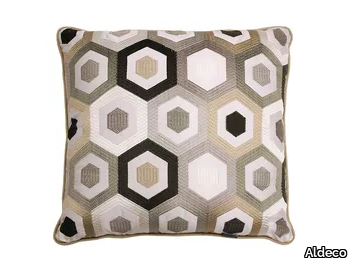 RHAPSODY Natural Shades - Square geometric cushion _ Aldeco