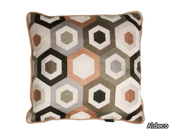 RHAPSODY Natural Nude Shades - Geometric square cushion _ Aldeco