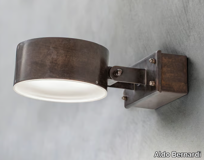 ACELUM - LED wall-mounted adjustable brass Outdoor spotlight _ Aldo Bernardi