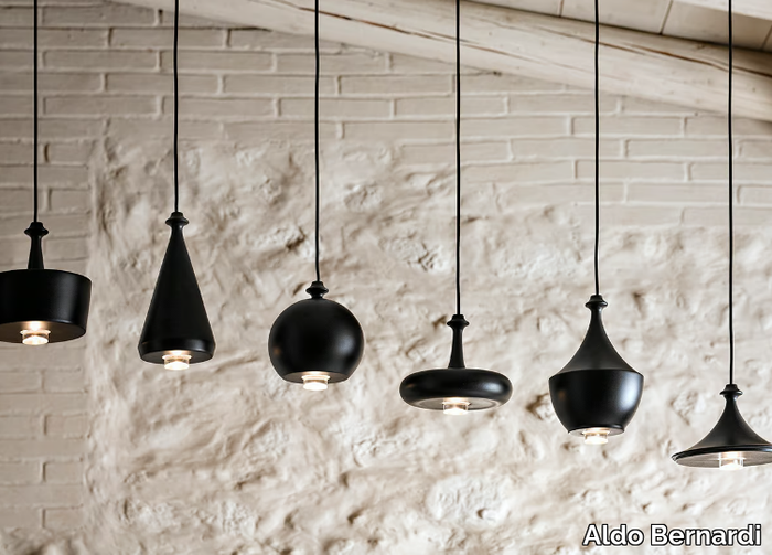 LUSTRINI - LINEAR MULTIPLE CANOPY - Ceramic pendant lamp _ Aldo Bernardi