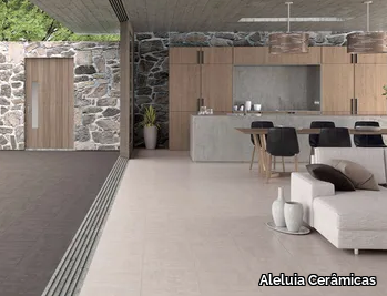 FOCUS - Glazed porcelain stoneware wall/floor tiles with concrete effect _ Aleluia Cerâmicas