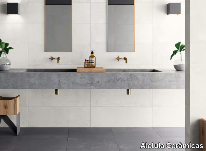 PLASTER - Ceramic wall tiles with concrete effect _ Aleluia Cerâmicas