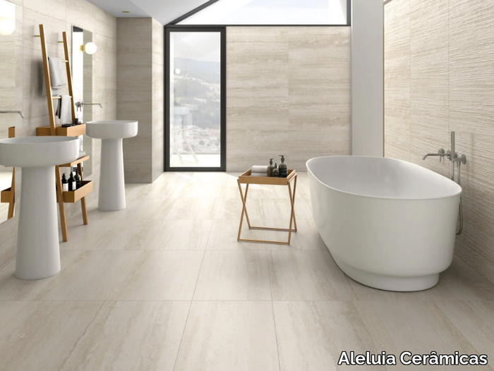 PURE TRAVERTINE - Porcelain stoneware wall/floor tiles with marble effect _ Aleluia Cerâmicas