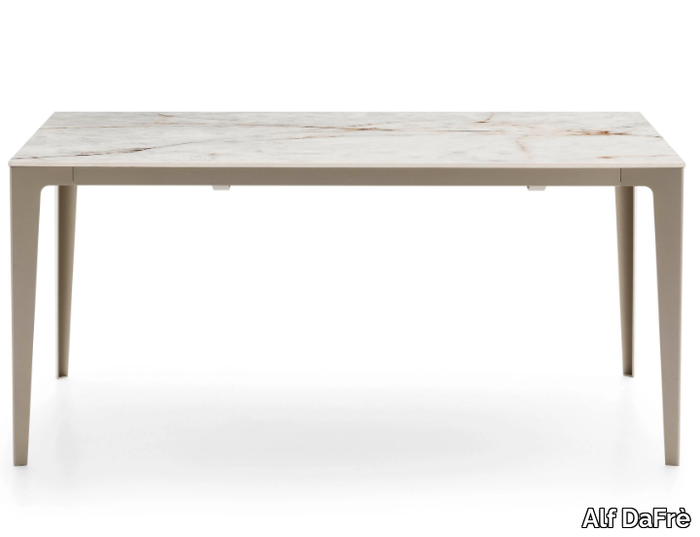 JAG - Extendable rectangular metal table with ceramic top _ Alf DaFrè