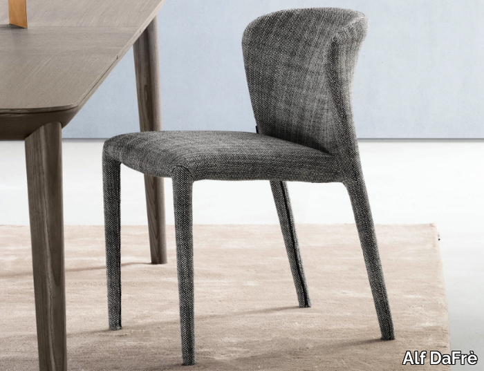 KAROL - Upholstered stackable fabric chair _ Alf DaFrè