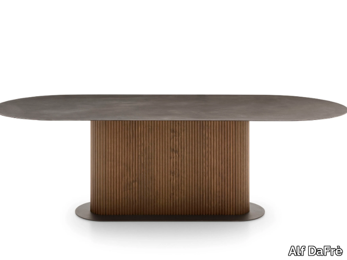 RIGADIN - Rectangular solid wood dining table _ Alf DaFrè