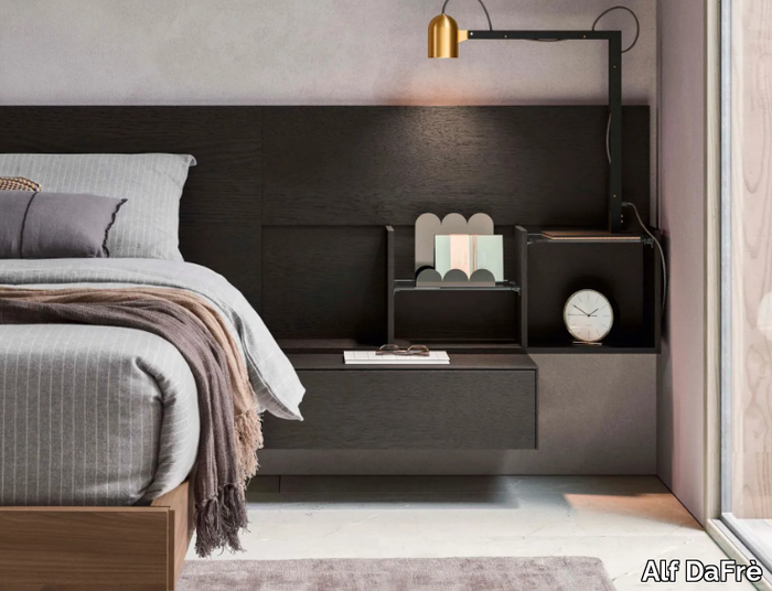 SUITE SYSTEM 2 - High headboard for double bed with integrated nightstands _ Alf DaFrè