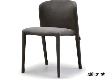 KAROL - Upholstered stackable leather chair _ Alf DaFrè