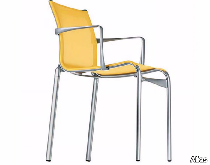 BIGFRAME - 440_O - Stackable mesh chair with armrests _ Alias