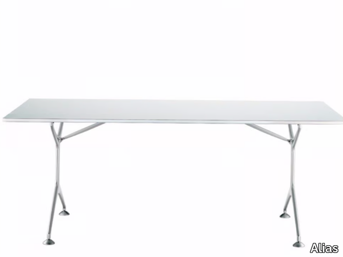 FRAMETABLE 190F - 495_190F - Folding rectangular aluminium table _ Alias