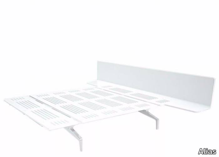 LEGNOLETTO 160 - LL8_160 - Aluminium and wood double bed _ Alias