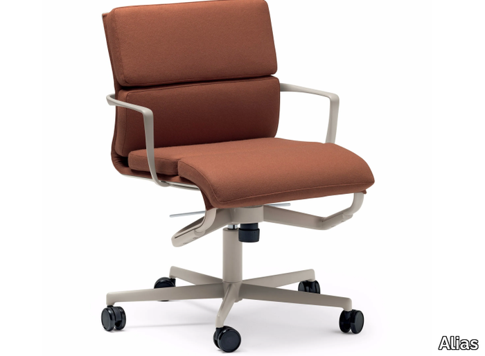 ROLLINGFRAME 52 SOFT - 474 - Swivel height-adjustable office chair with armrests _ Alias