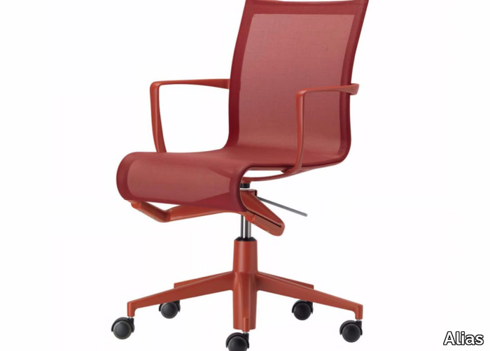 ROLLINGFRAME COLORS - 434_C - Swivel height-adjustable office chair with armrests _ Alias