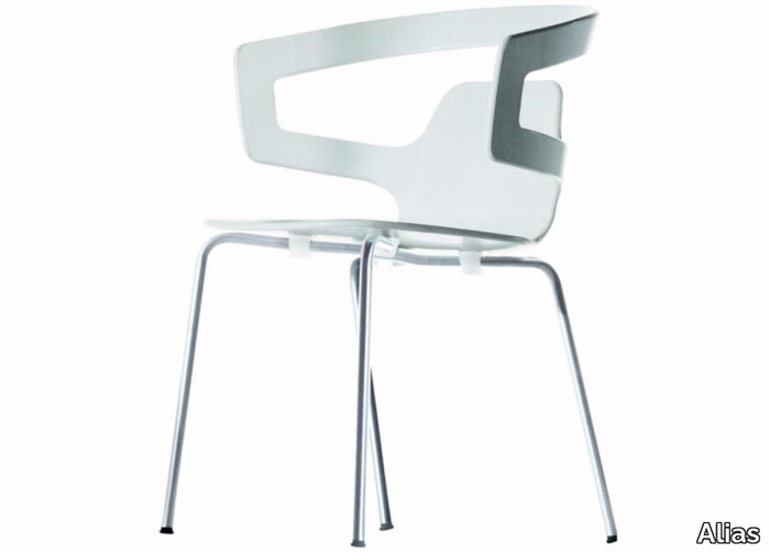 SEGESTA CHAIR - 500_O - Stackable chair with armrests _ Alias