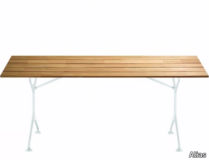 TECH WOOD 200F - M23 - Folding rectangular aluminium and wood garden table _ Alias