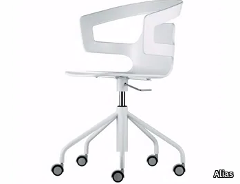 SEGESTA STUDIO - 508 - Swivel chair with castors with 5-spoke base _ Alias