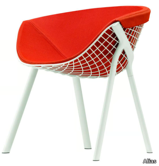 KOBI PAD LARGE - 044 - Steel chair with armrests _ Alias