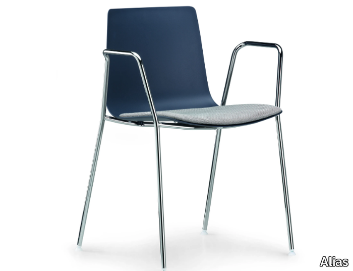 SLIM CHAIR 4 ARM SOFT S / 89D - Polypropylene chair with armrests with integrated cushion _ Alias