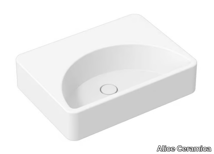 LUNARIS - Single ceramic washbasin _ Alice Ceramica