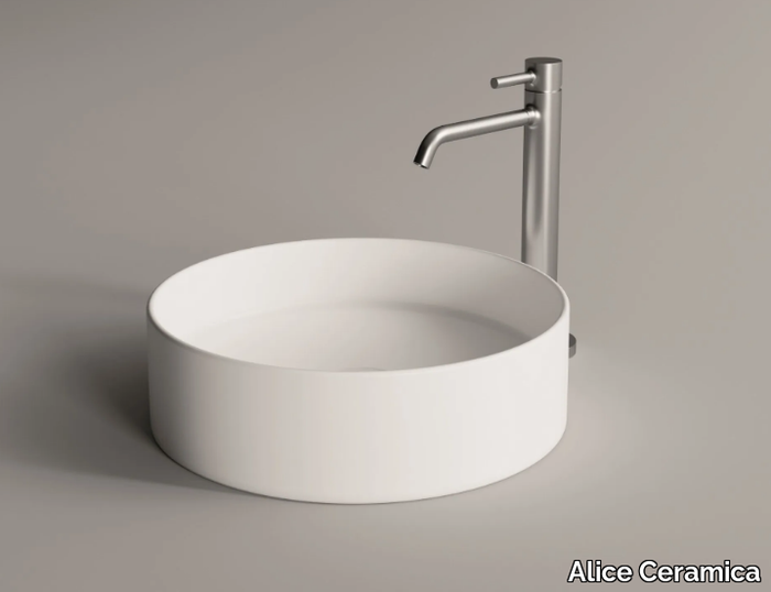 HIDE - Countertop round ceramic washbasin _ Alice Ceramica