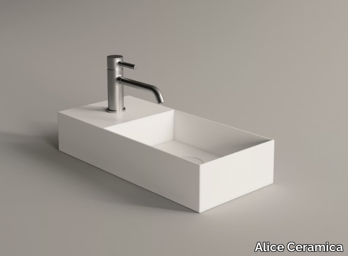 SPY - Countertop rectangular ceramic handrinse basin _ Alice Ceramica