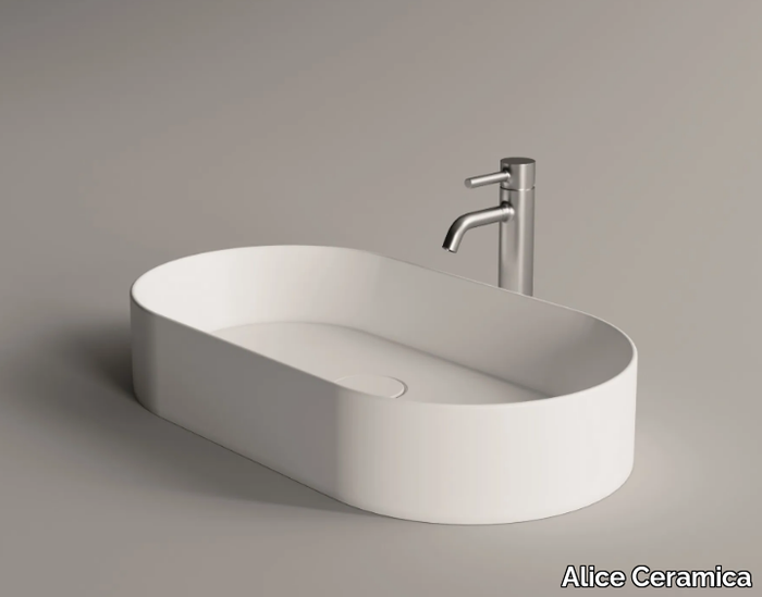 SPY - Countertop oval ceramic washbasin _ Alice Ceramica