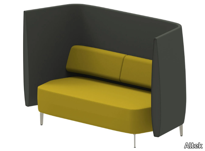 AIRWAVE 30 - Fabric sofa with high backrest and leg base _ Altek