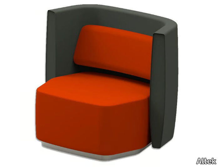 AIRWAVE 03 - Upholstered armchair with backrest for contract use _ Altek