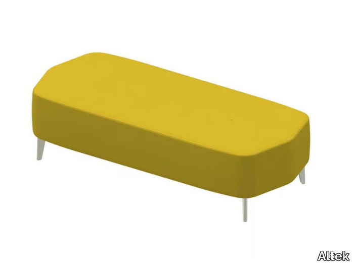 AIRWAVE 24 - Rectangular upholstered bench with leg base _ Altek