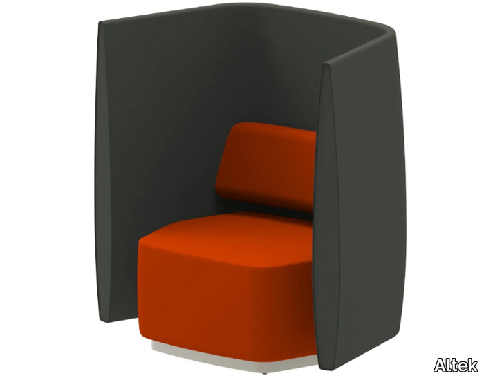 AIRWAVE 08 - Upholstered armchair with high backrest for contract use _ Altek