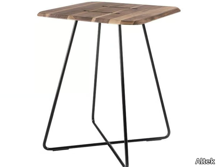 LEVANTE - Square steel and wood table _ Altek