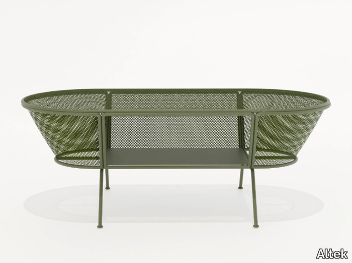 QUIZAS - Oval steel garden side table _ Altek