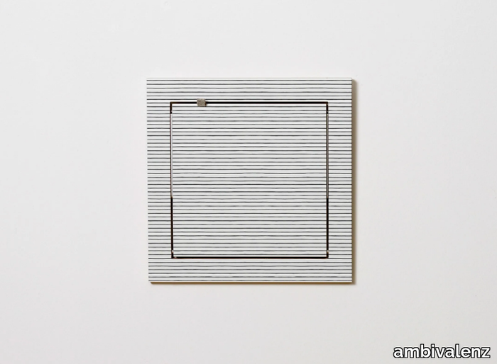 FLÄPPS 40x40x1 - WATERCOLOR STRIPES - Folding plywood wall shelf _ ambivalenz