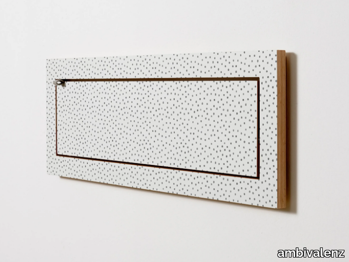 FLÄPPS 80x27x1 - WATERCOLOR DOTS - Folding plywood wall shelf _ ambivalenz