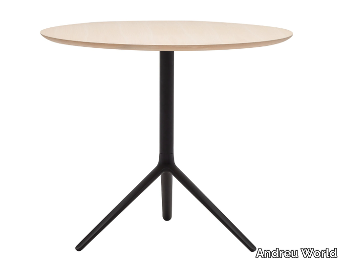 TRIADA ME6028 - Round drop-leaf aluminium table _ Andreu World