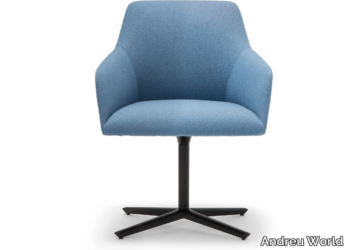 ALYA SO1532 - Swivel with 4-spoke base chair with armrests _ Andreu World