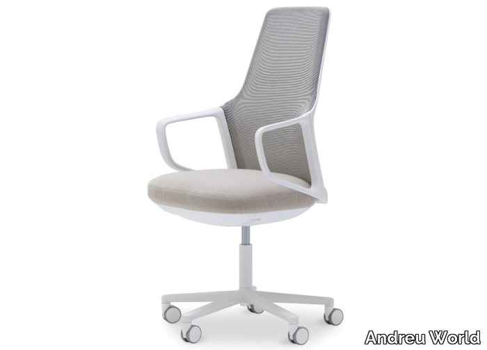 CALMA SO2289 - Fabric office chair with 5-Spoke base with headrest _ Andreu World