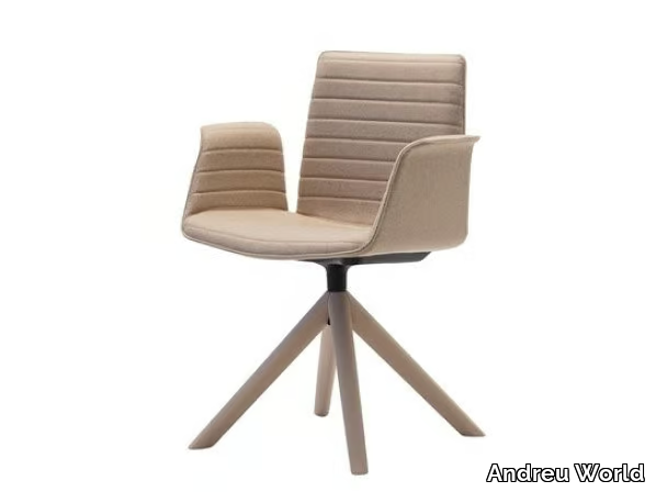 FLEX ARMCHAIR SO1647 - Trestle-based chair with armrests _ Andreu World