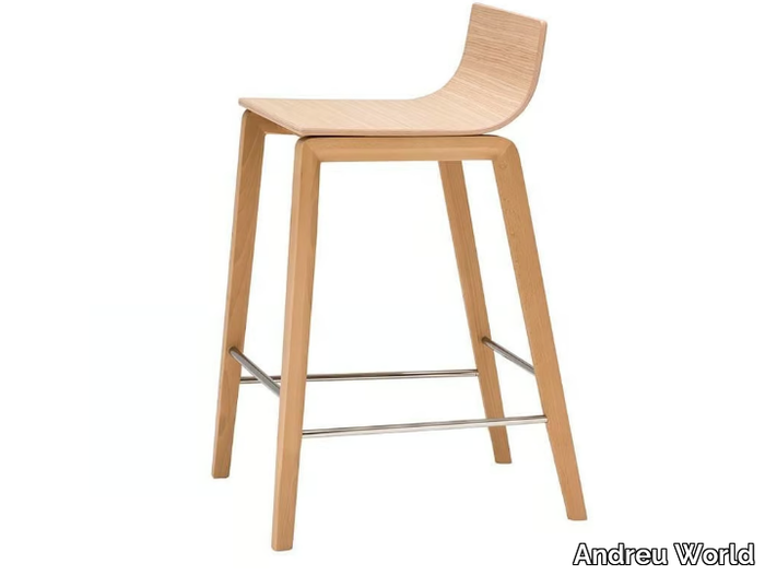 LINEAL BQ0638/BQ0639 - Oak barstool _ Andreu World