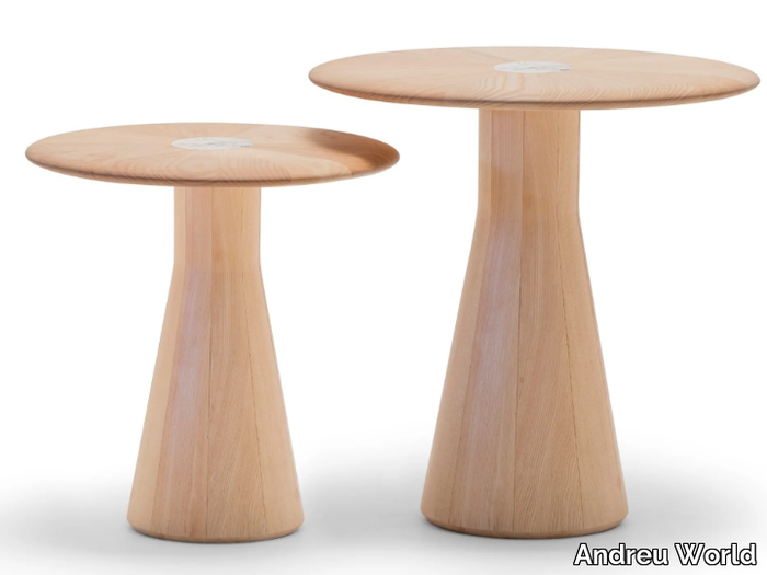 REVERSE OCCASIONAL TABLE ME 5642/5643 - Round wooden high side table _ Andreu World